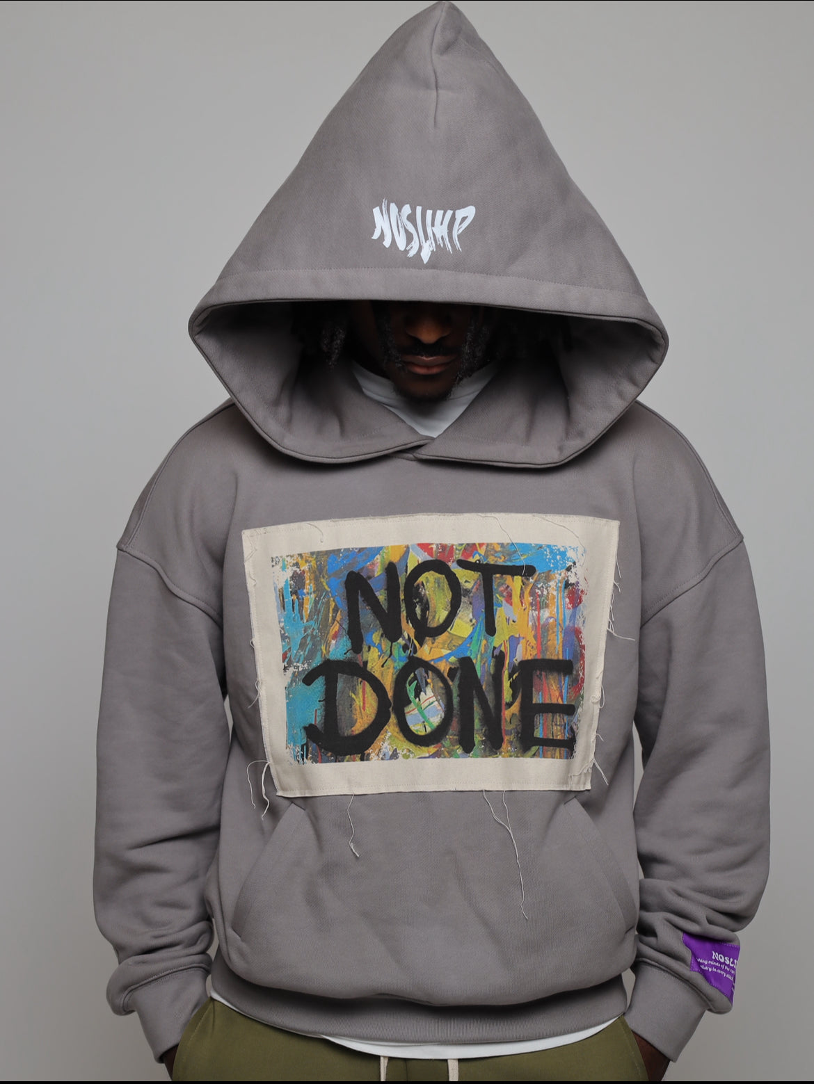 Noslihp Self Explanatory Grey Hoodie
