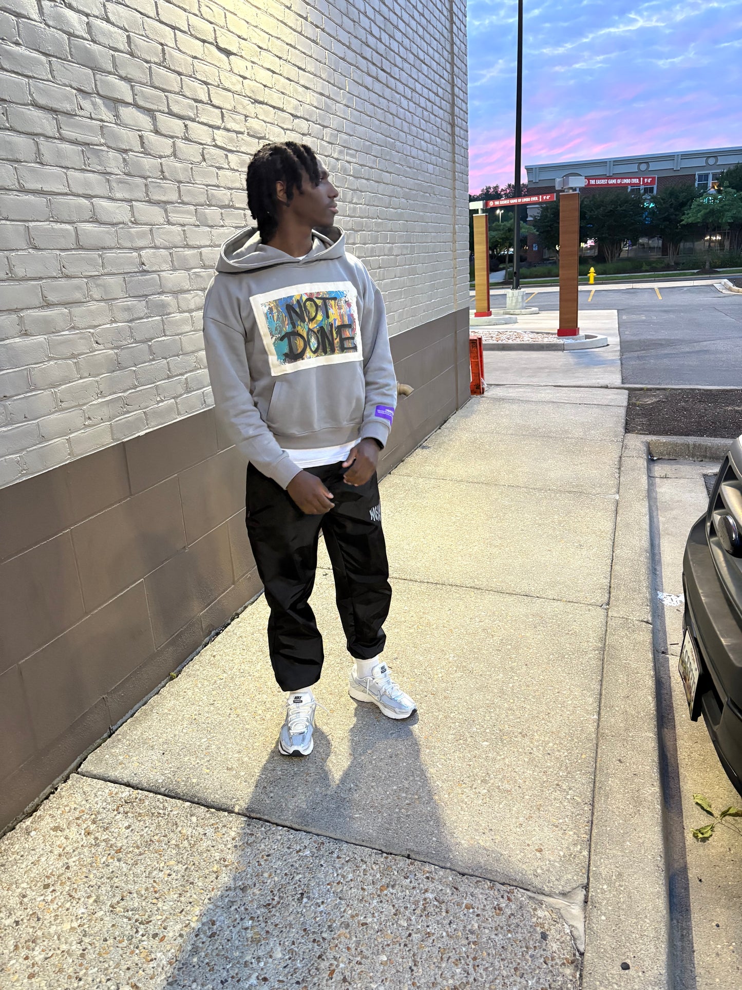 Noslihp Self Explanatory Grey Hoodie