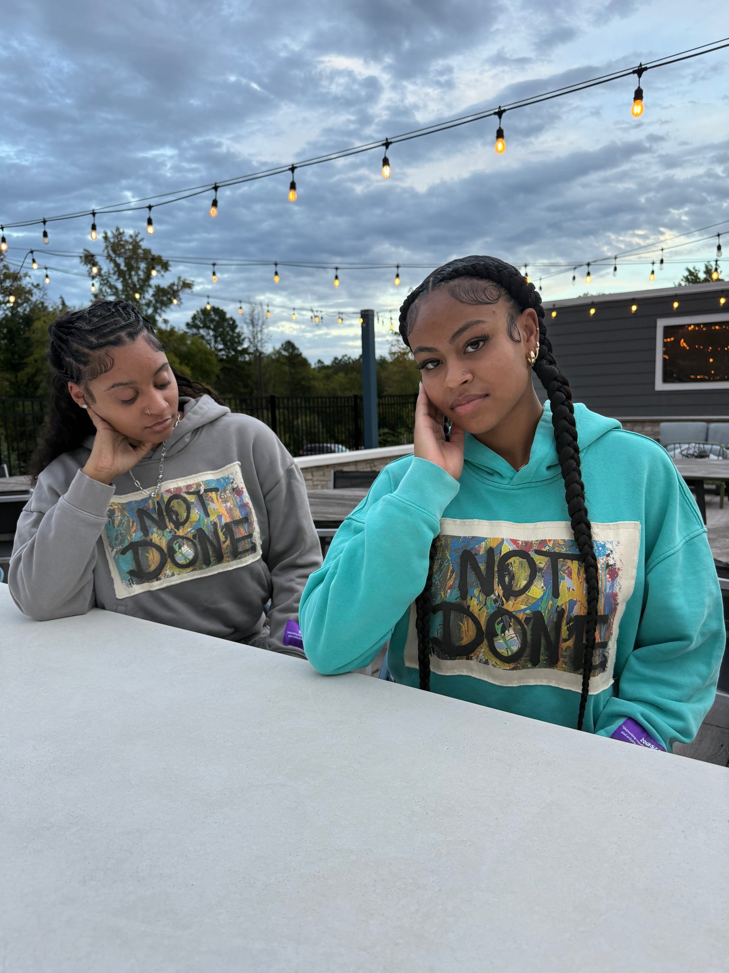 Noslihp Self Explanatory Turquoise Hoodie